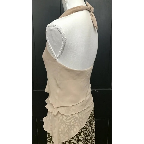 ARMANI EXCHANGE Beige Flowy Halter Top - Picture 3 of 5